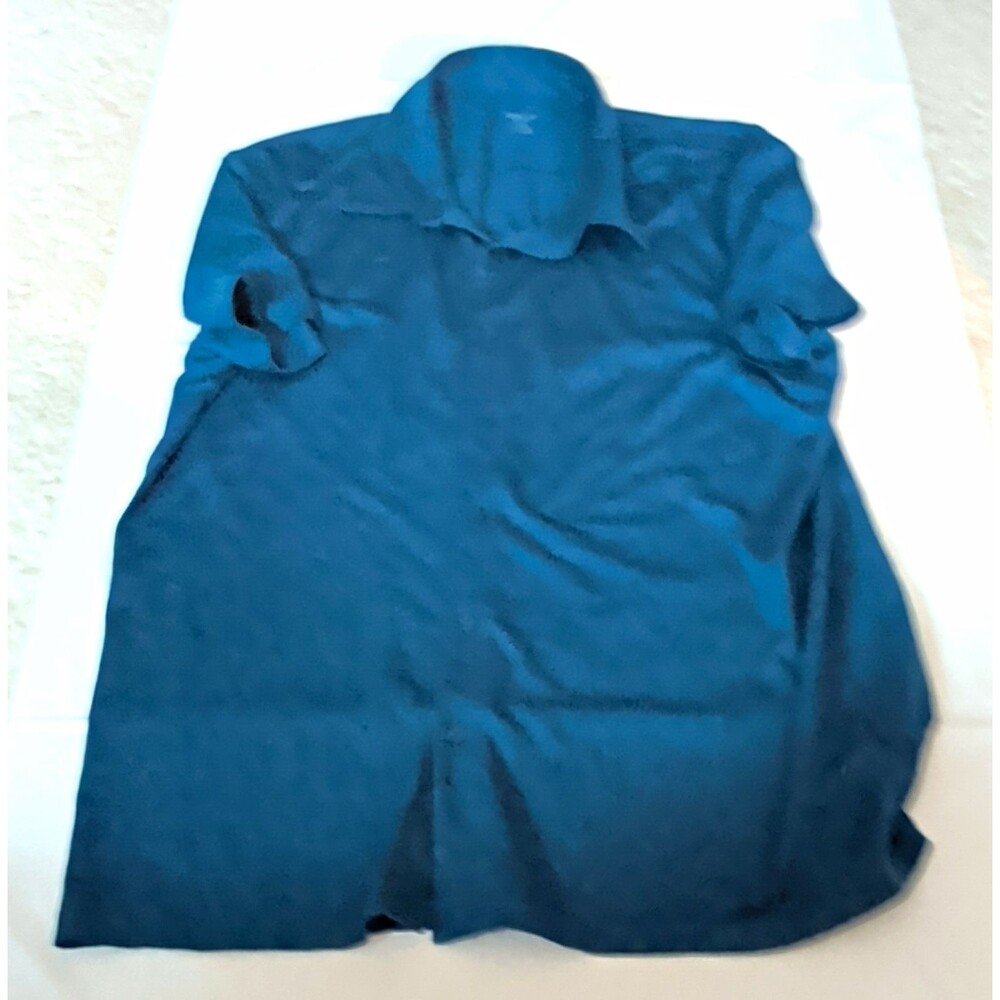 Icebreaker Men’s Blue Solid Knit Polo Shirt Short Sleeve Collared Logo M